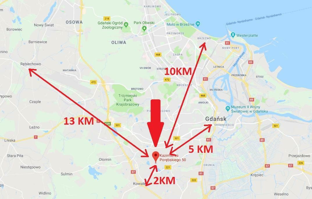 Apartament Familijny Gdansk 3 Rooms 64M2 外观 照片